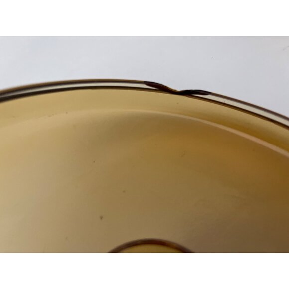 Clear Dark Amber Pedestal Covered Compote Candy Dish 6” Extra Nice - Picture 11 of 11